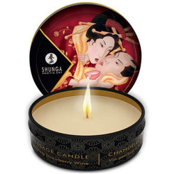 Shunga Bougie de Massage Fraise